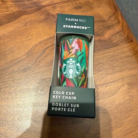 FARM Rio x Starbucks Vibrant Cold Cup Key Chain - Picture 1 of 3